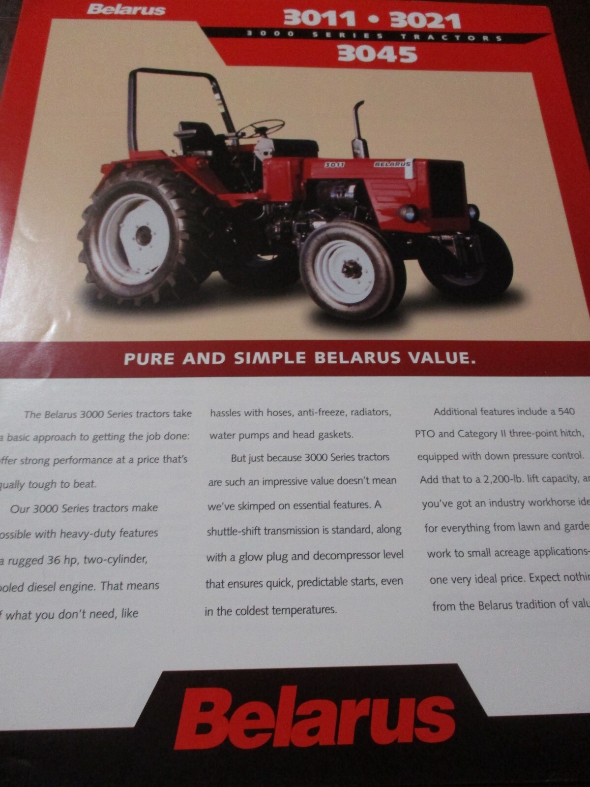 Belarus Tractors Sales/Specifications Brochures 7 items, Circa 1990&rsquo;s
