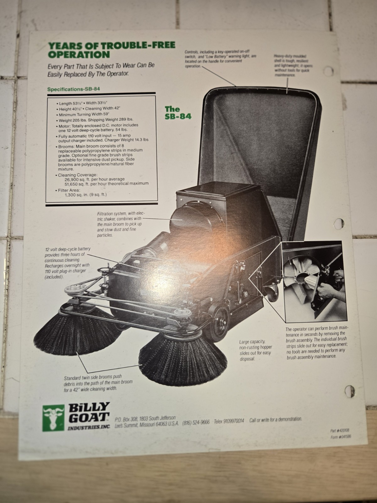 GROUP OF 13 BILLY GOAT INDOOR OUTDOOR VACCUMS DEALERSHIP ADVERTISEMENTS