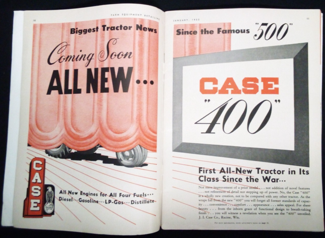 VTG 1955 FARM EQUIPMENT RETAILING MAGAZINE ADVERTISING GREAT AD FARMALL MOLINE F