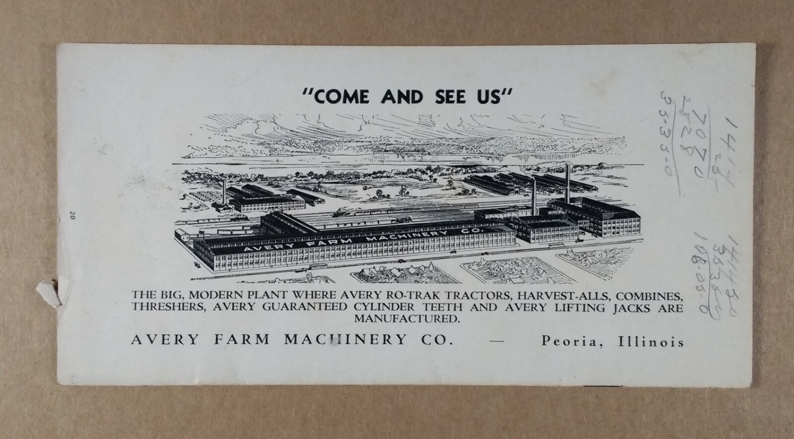 vintage 1938 AVERY Farm Machinery Guaranteed Cylinder Teeth Price List Booklet