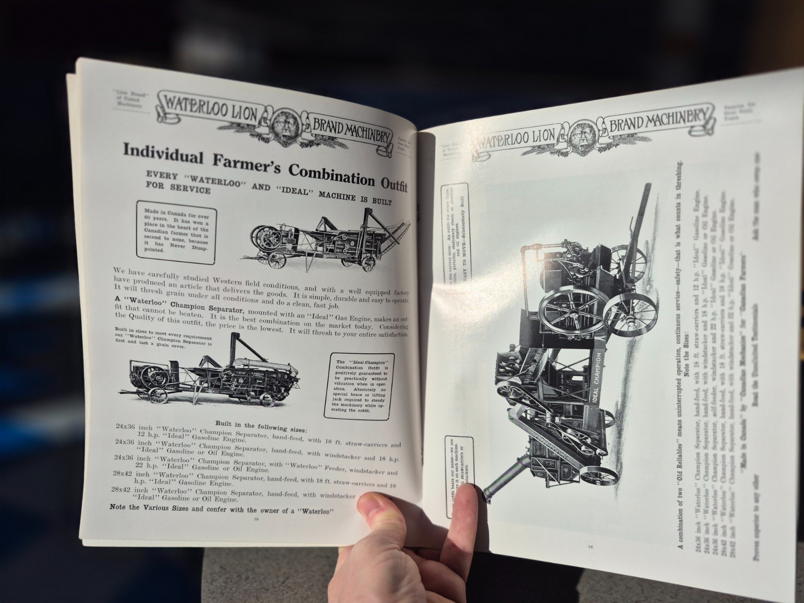 Waterloo Machinery High Class Portable Traction Engines Tractor Catalog Reprint