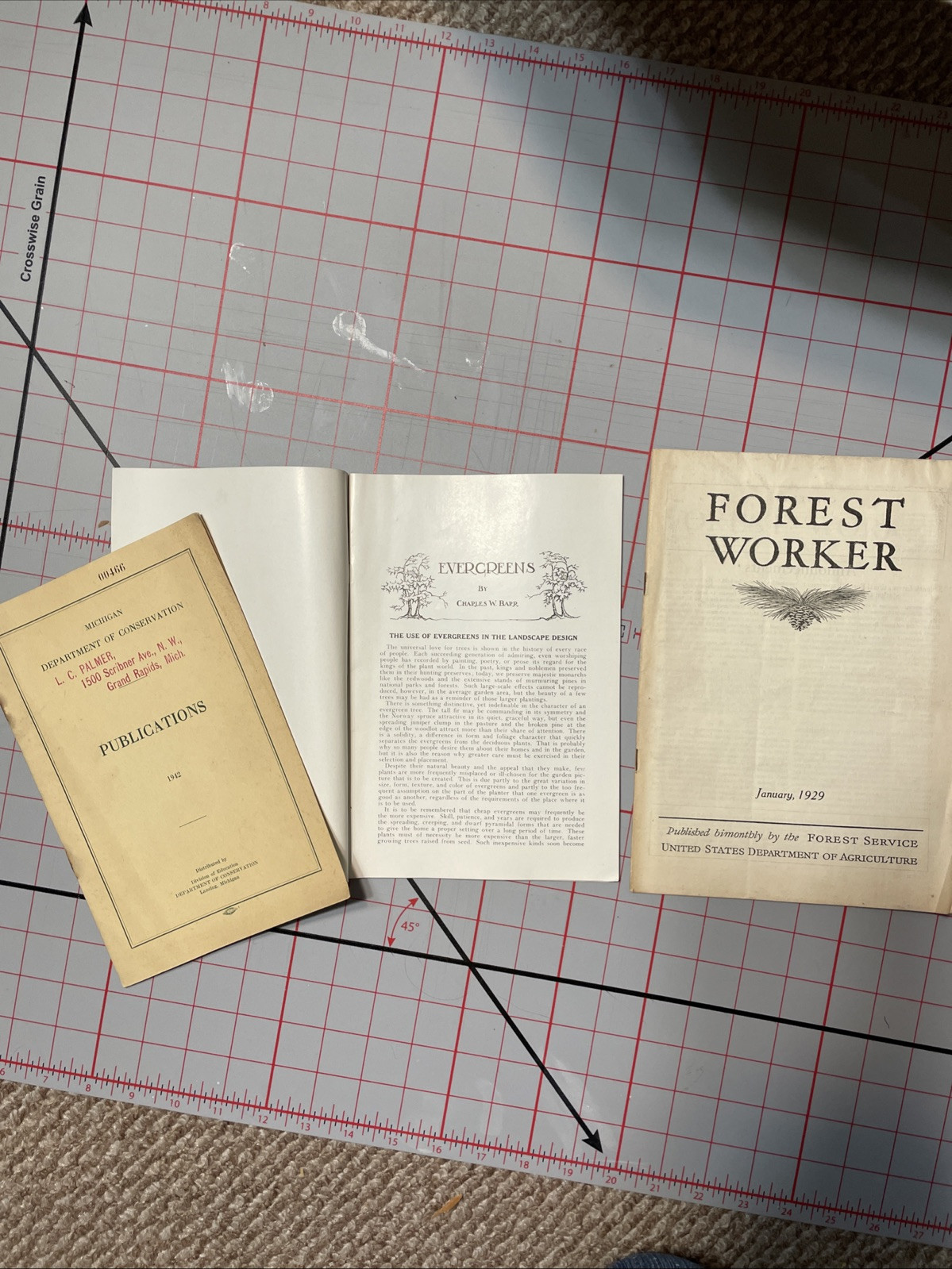 Vintage 1929, 1937, 1942 MSU Michigan State College Extension Forestry Mgt Publi