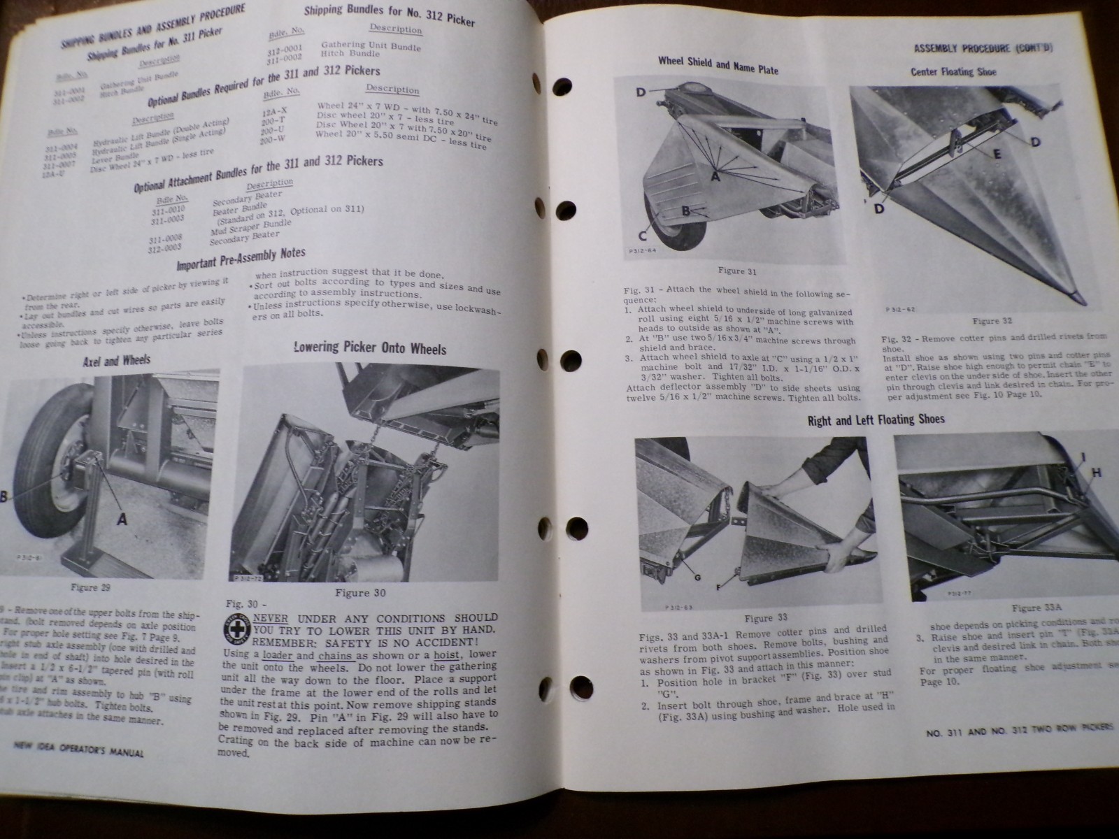New Idea No 311 & 312 Two-Row Pull-Type Pickers Op&rsquo;s Manual, 313 Husking Unit