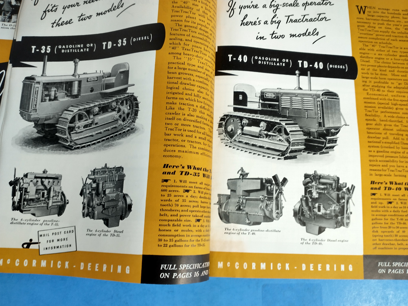 MCCORMICK DEERING 1931 TRACTOR FULL LINE BROCHURE ORIGINAL 32 PAGE BOOKLET