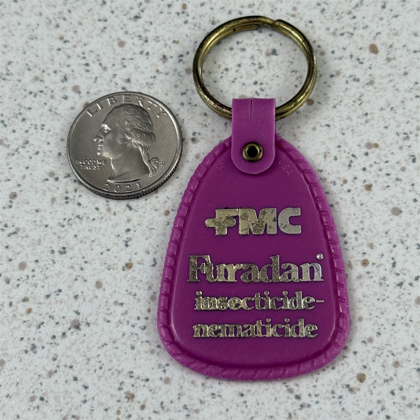 FMC Furadan Insecticide Nematicide Farming Keychain Key Ring #50490