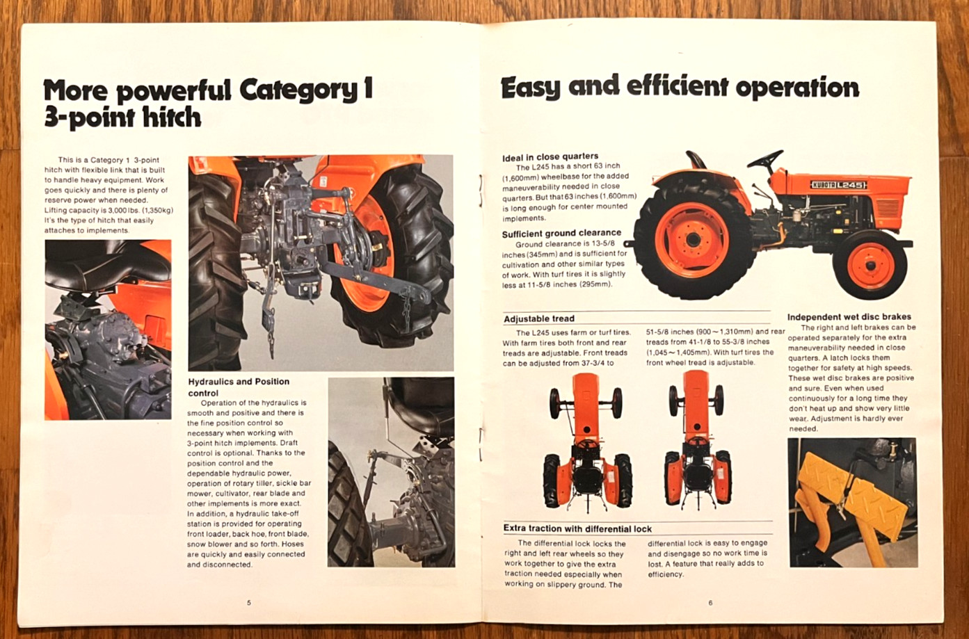 new Kubota L245 Diesel Tractor sales brochure