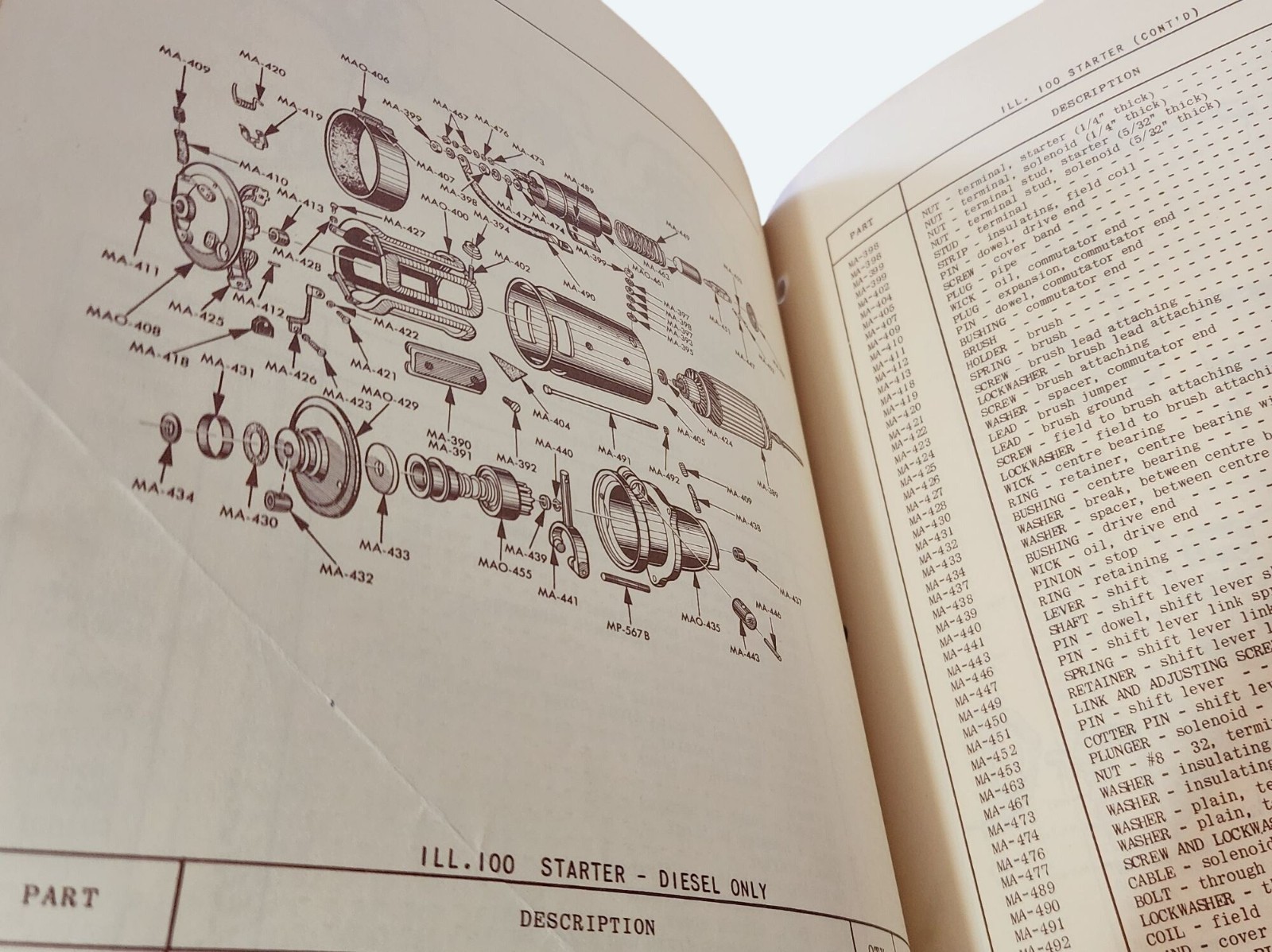 Cockshutt Diesel Tractor 560 Parts List Manual Vintage 1960s Exploded Views