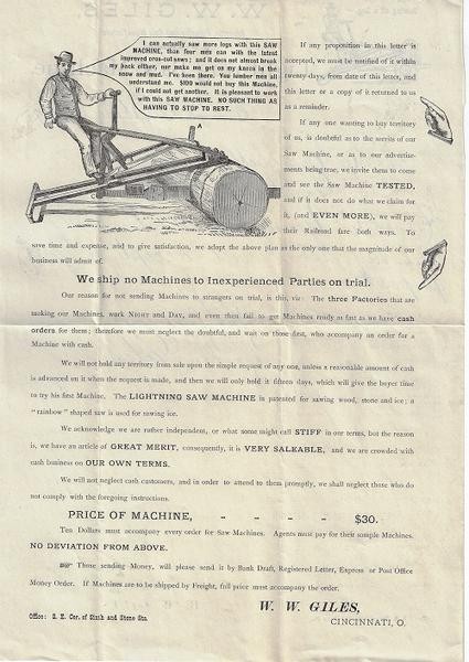 Farming, agriculture, farm machinery, saws, machines, Ohio, Cincinnati