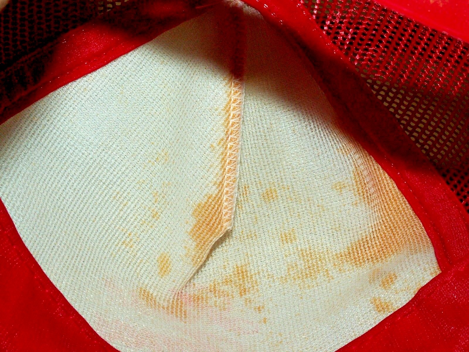 JESSE JONES HAT BASEBALL CAP VINTAGE ADJ SNAPBACK RED FRANKS SAUSAGE AS IS.