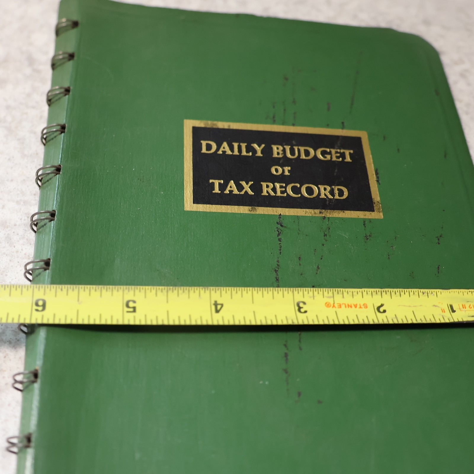 Vintage Bookkeeping And Income Tax Record – DAILY BUDGET or TAX RECORD