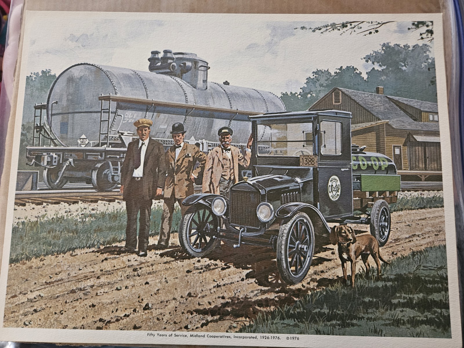 Vintage 1976 Midland Cooperatives 50th Anniversary Commemorative Art Print