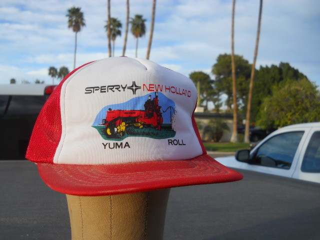 Vintage Sperry New Holland Baler Yuma Roll AZ Mesh Snapback Trucker Farmer Cap