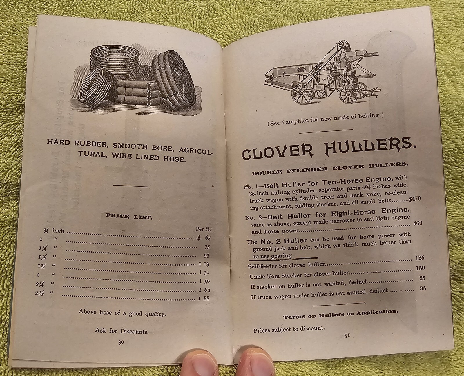 Antique Vintage circa 1900 Thresher Steam Engine Tractor Farm Equipment Catalog