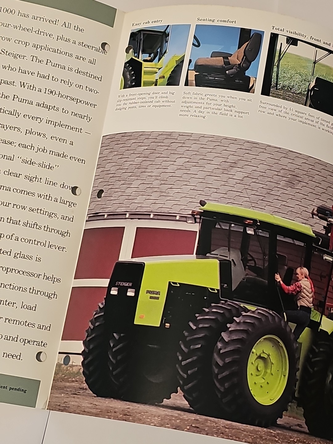 Steiger Puma 1000 Tractor Sales Brochure Foldout