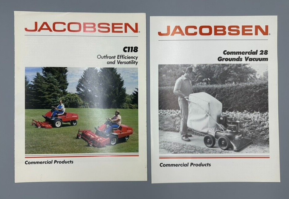 Vintage JACOBSEN Commercial TRACTOR MOWER C118 Vacuum Advertising Brochure