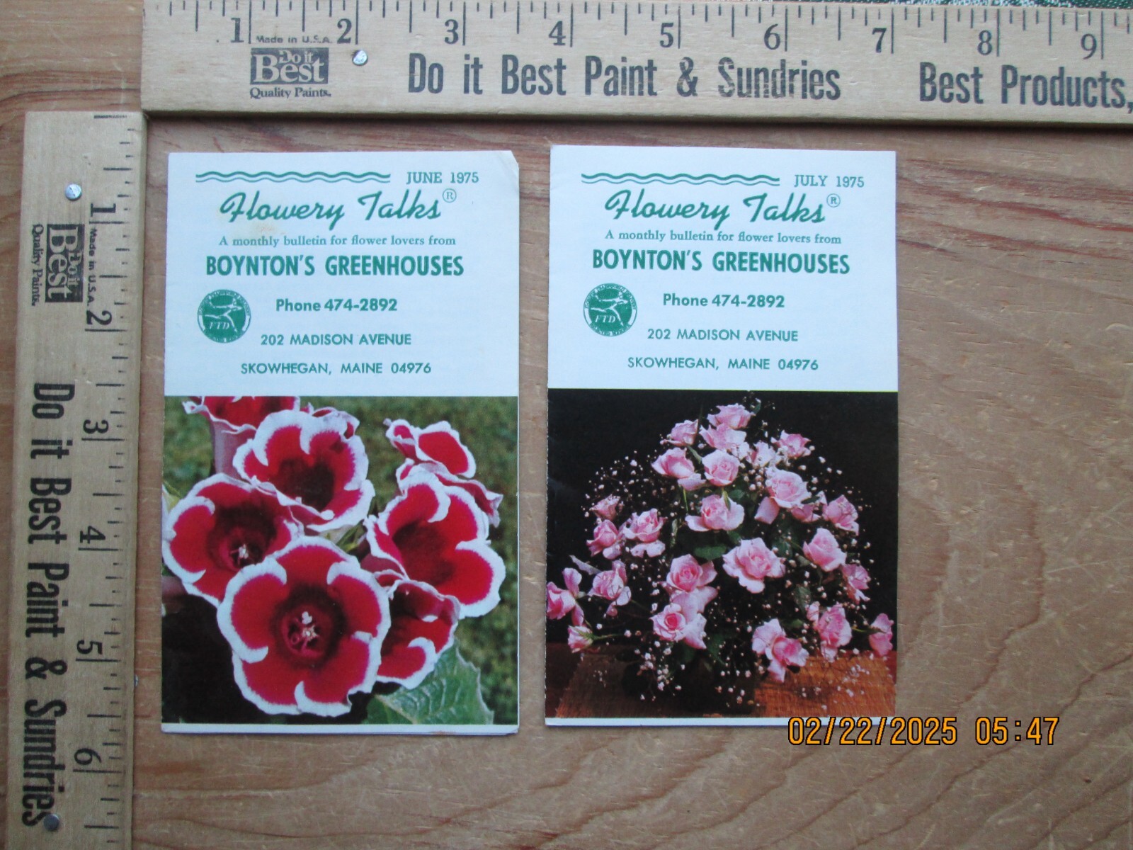 boyntons greenhouses skowhegan maine 2 Flower talks 1975 brochure