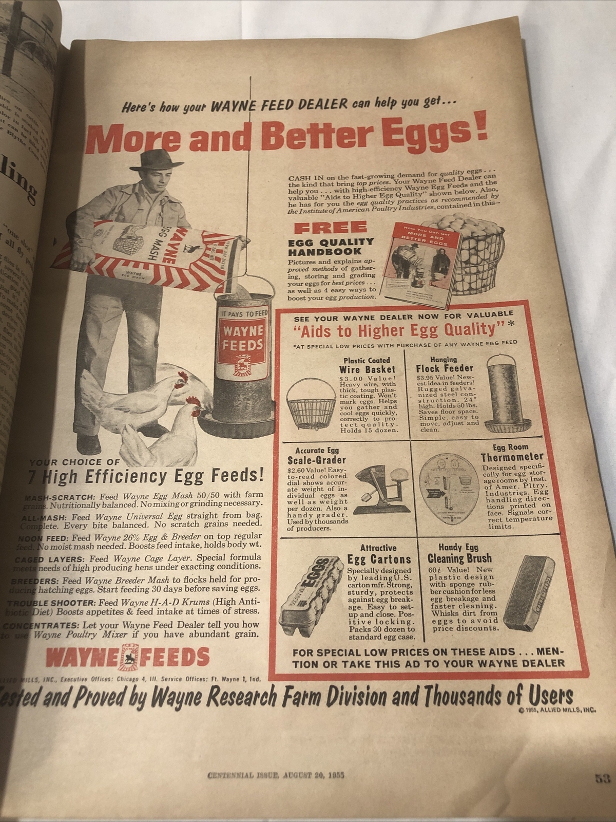 VINTAGE AUGUST 20, 1955 WALLACE FARMER IOWA HOMESTEAD MAGAZINE CENTENNIAL ISSUE