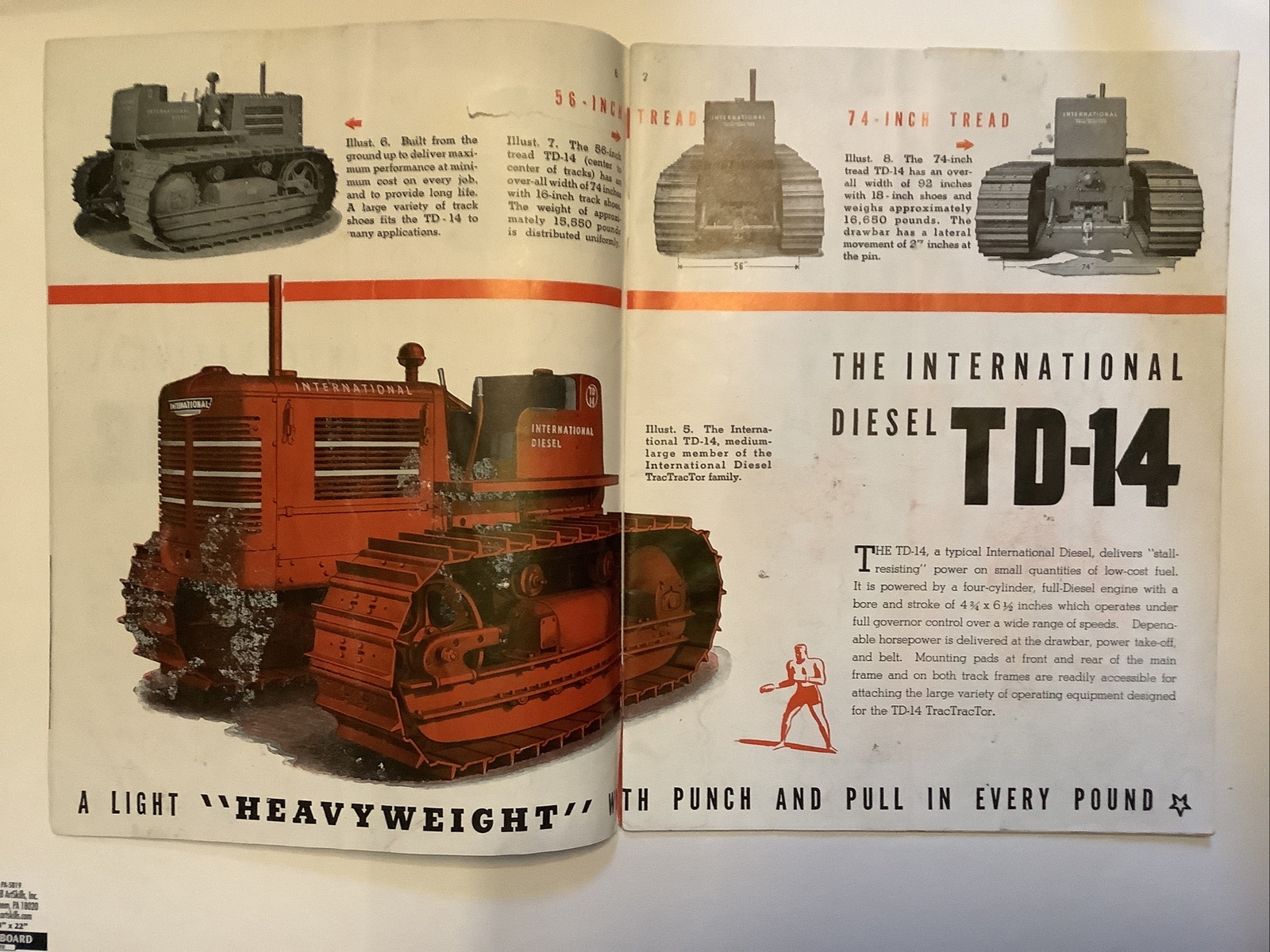 VINTAGE INTERNATIONAL DIESLE TRACTORS TD6, TD9, TD14, TD18 48 PAGES CATALOG