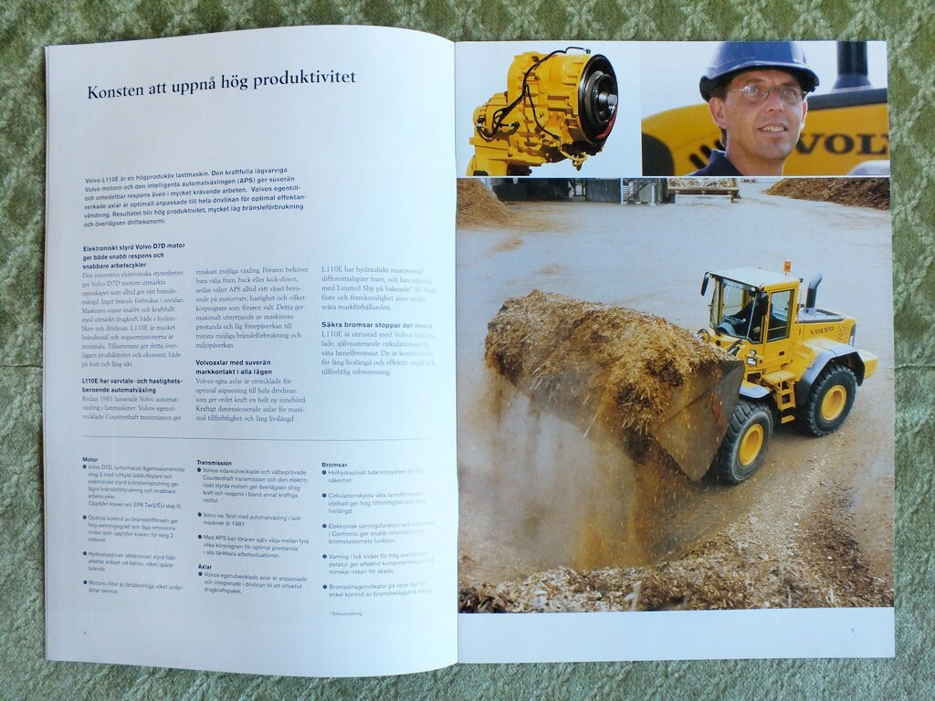 VOLVO BM L110E Wheel Loaders Tractors Brochure Prospekt 2002