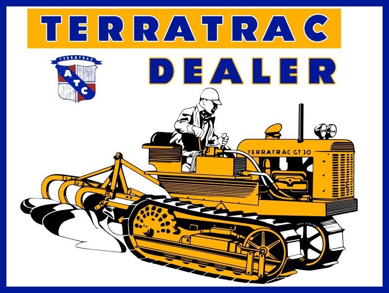 ATC Terratrac Industrial Tractor Dealer NEW METAL SIGN: 9×12&Prime; Ships Free