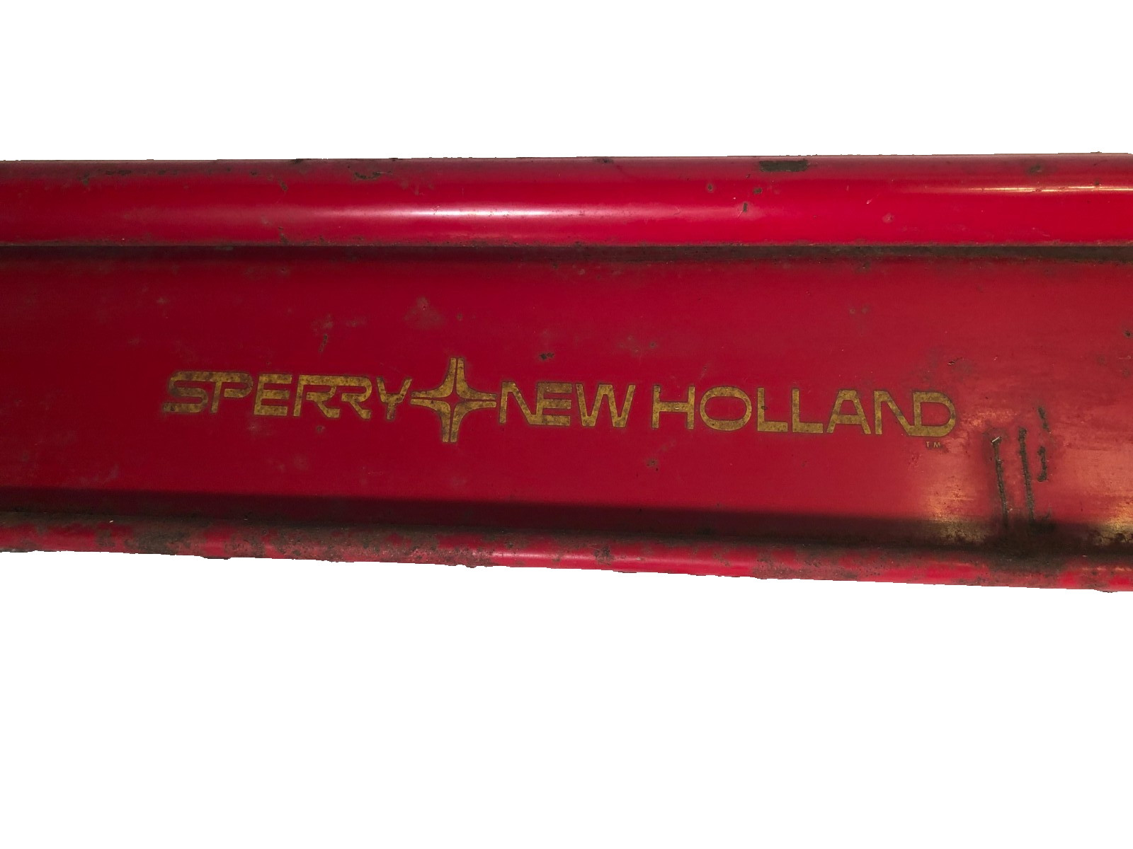 Vintage Sperry New Holland tractor implement metal sign cover red
