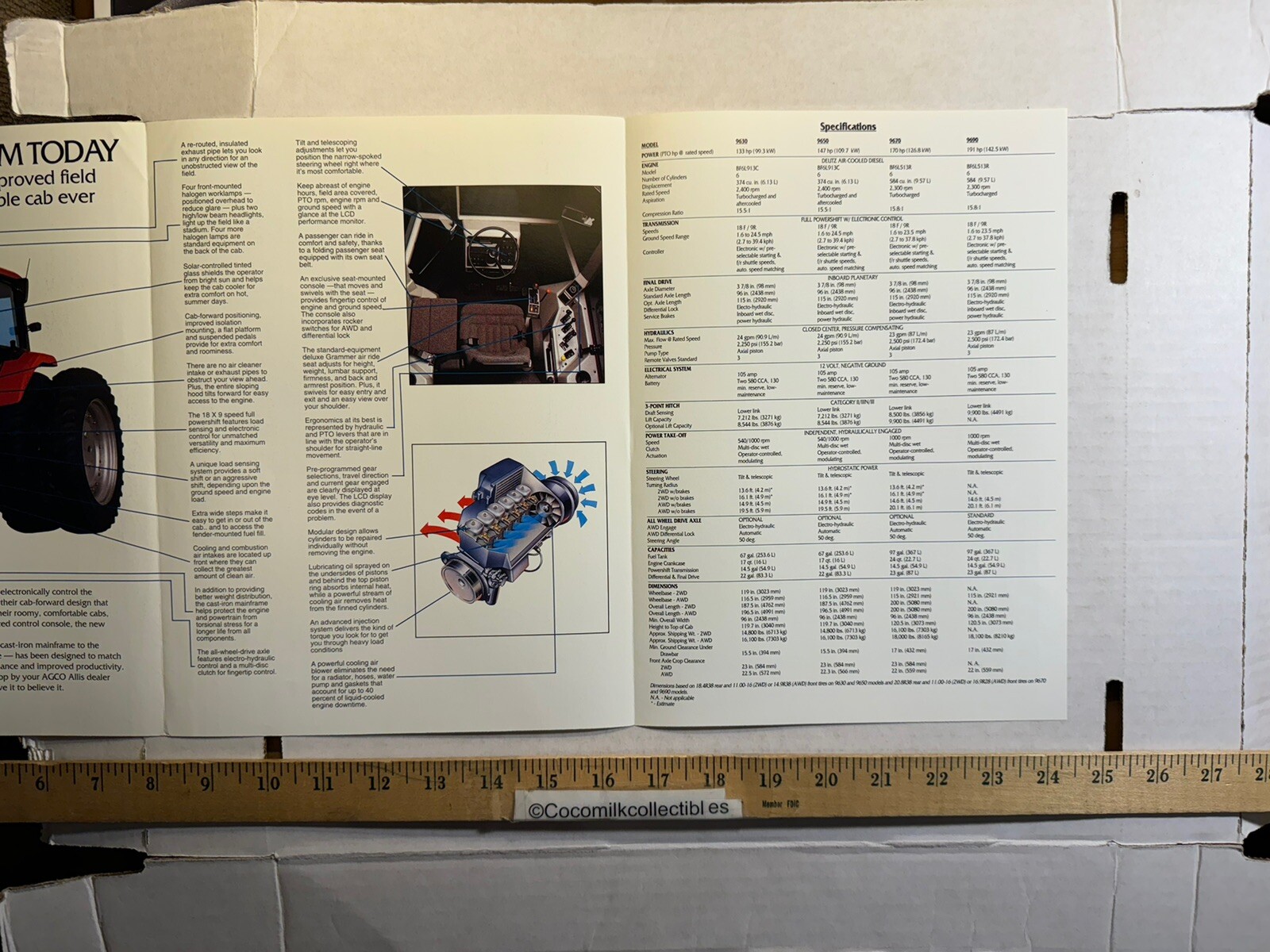 Vintage AGCO Allis 9600 Series Tractors 133 to 191 PTO Horsepower Brochure