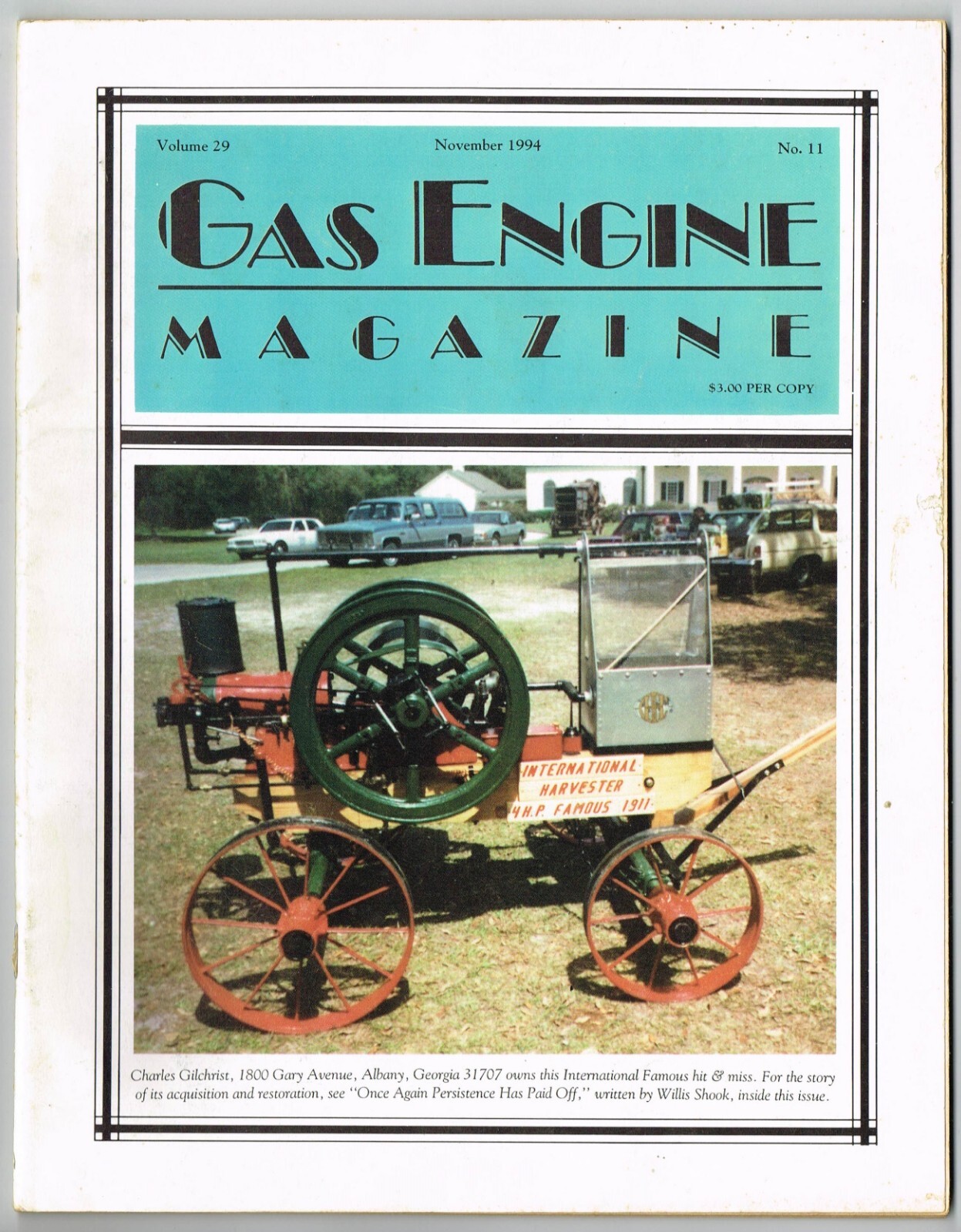 The GAS ENGINE magazine November 1994, Friend, Aermotor, Victory Garden Tractor