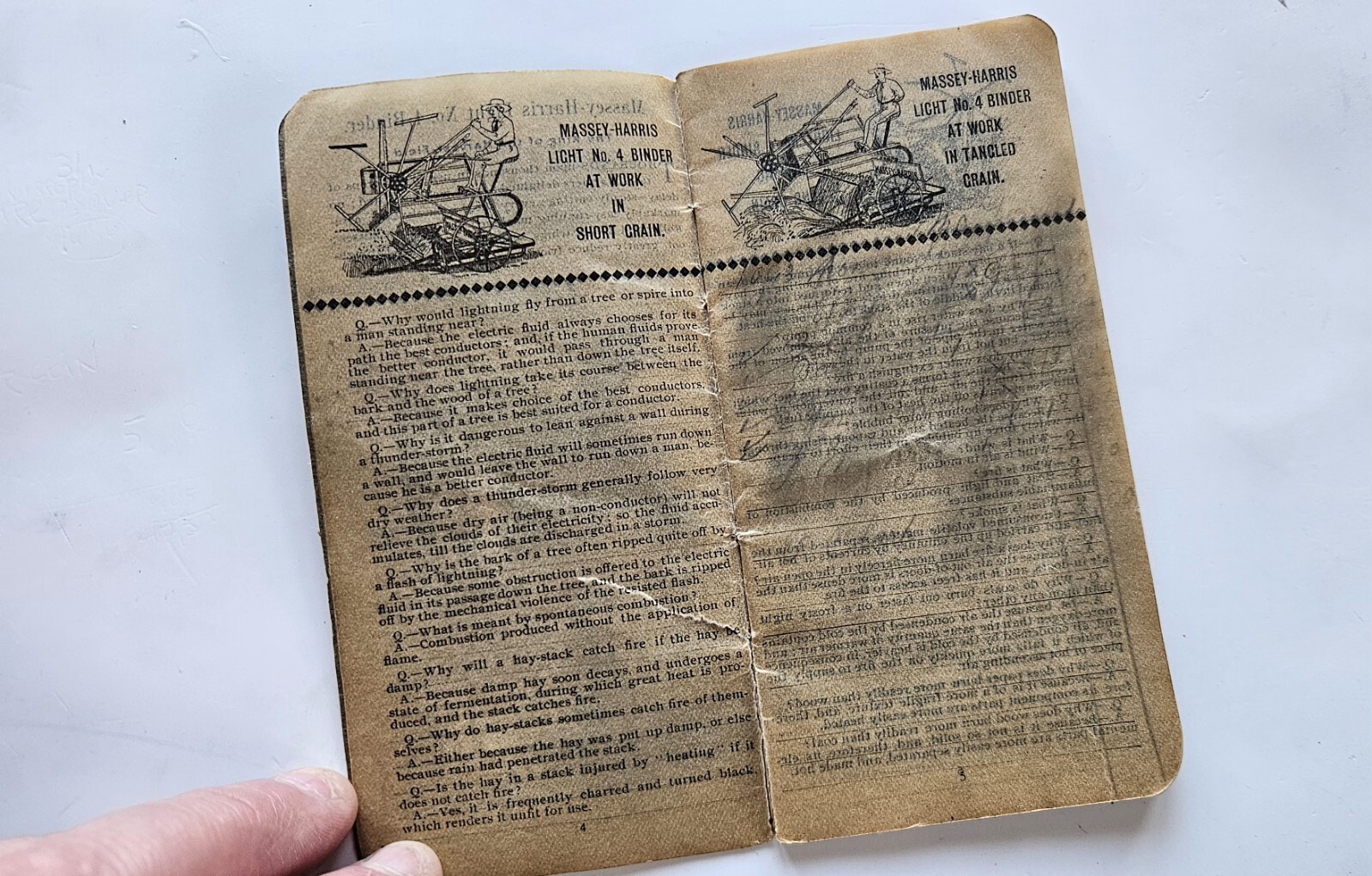 vtg 1904 massey harris pocket compendium booklet