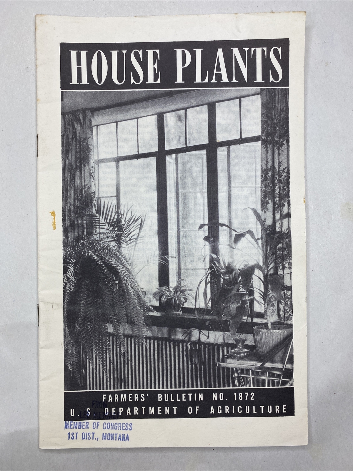 1946 USDA Farmers&rsquo; Bulletin No. 1872 House Plants Furman Lloyd Mulford