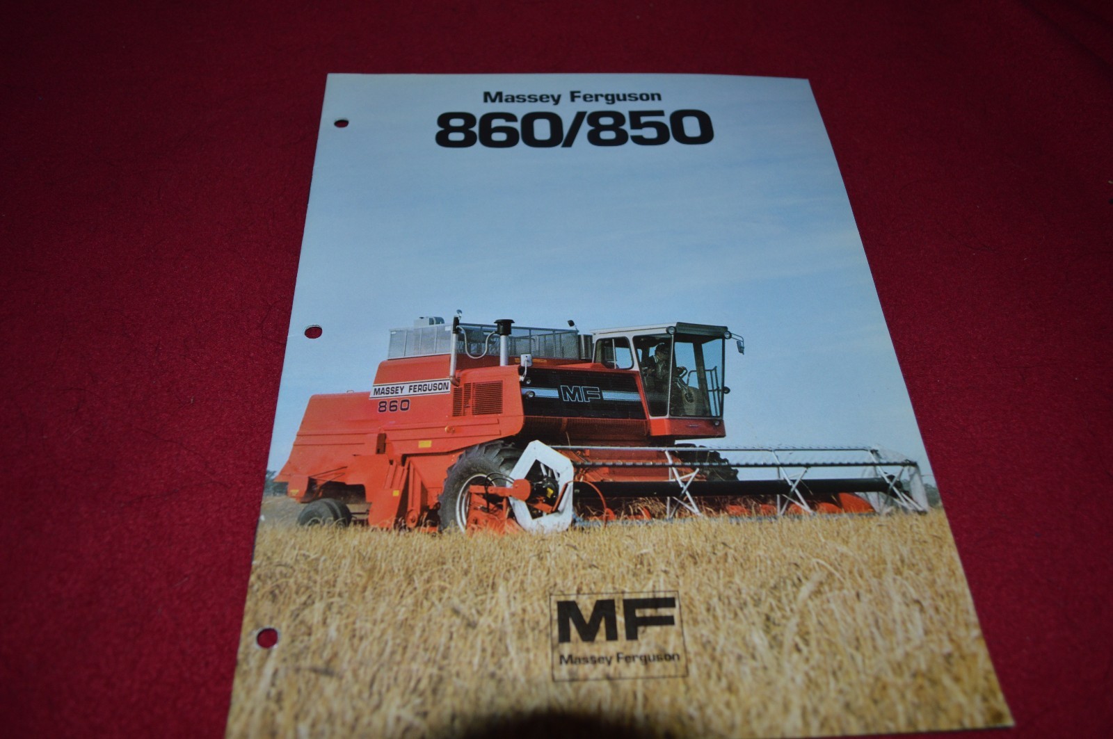 Massey Ferguson 860 850 Combine Dealer&rsquo;s Brochure DCPA 976 AG