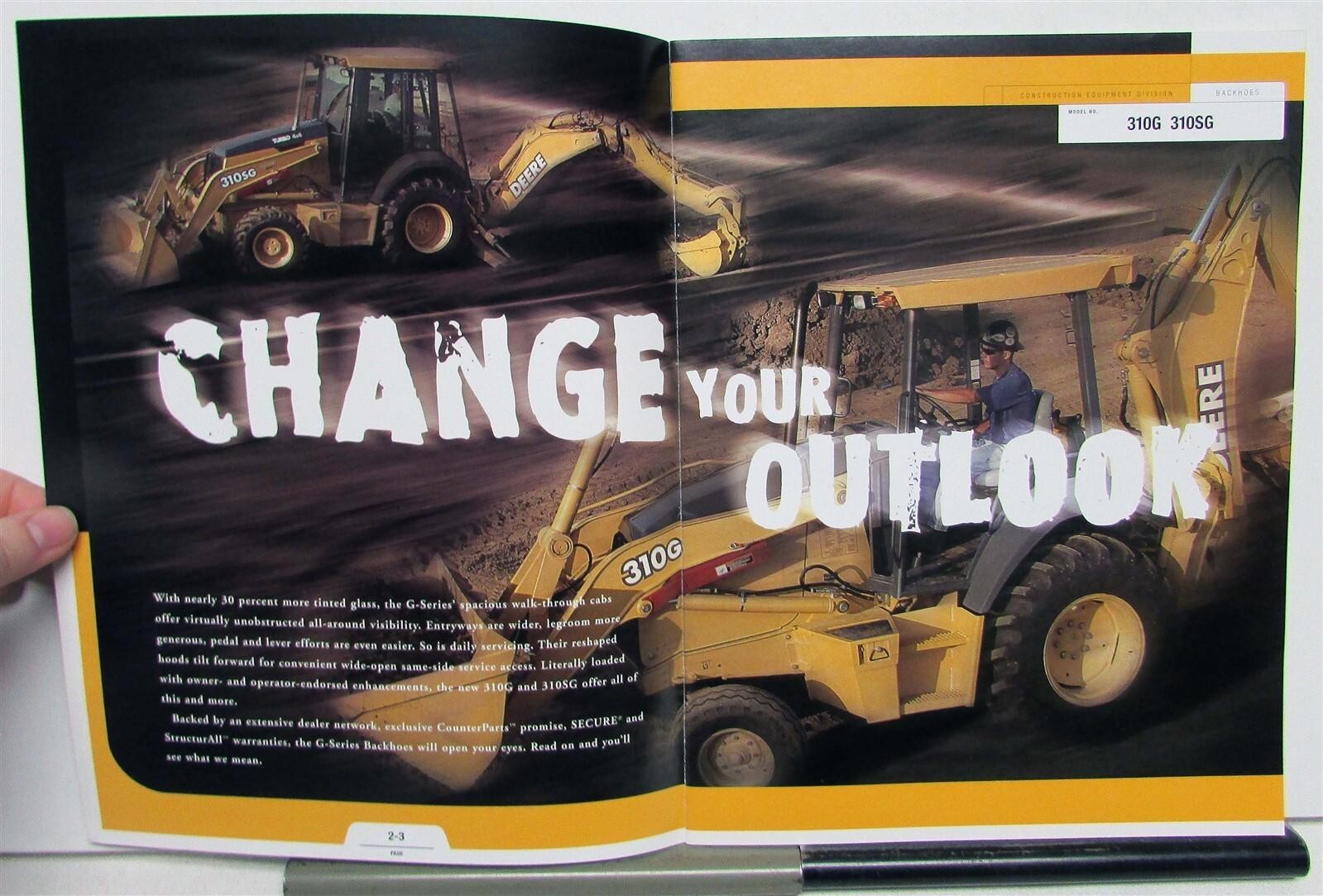 2003 John Deere 310G 310SG Backhoe Construction Diagrams Sales Brochure
