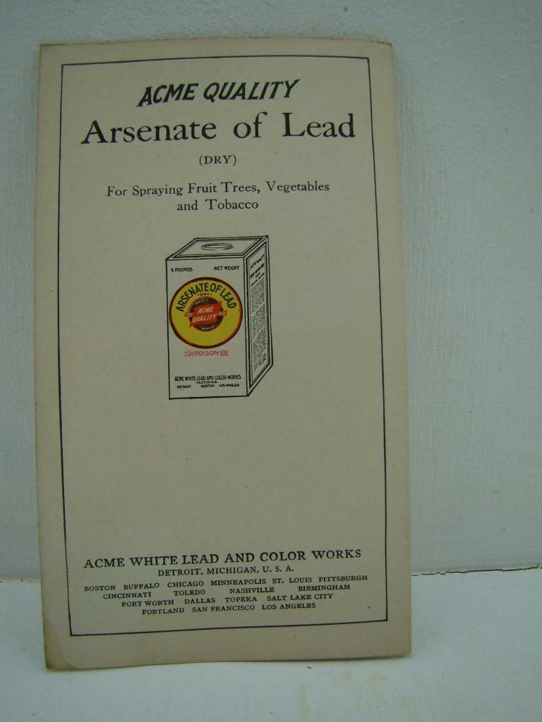 CIRC. 1927 ARSENATE OF LEAD 2 FOLD PAMPLET