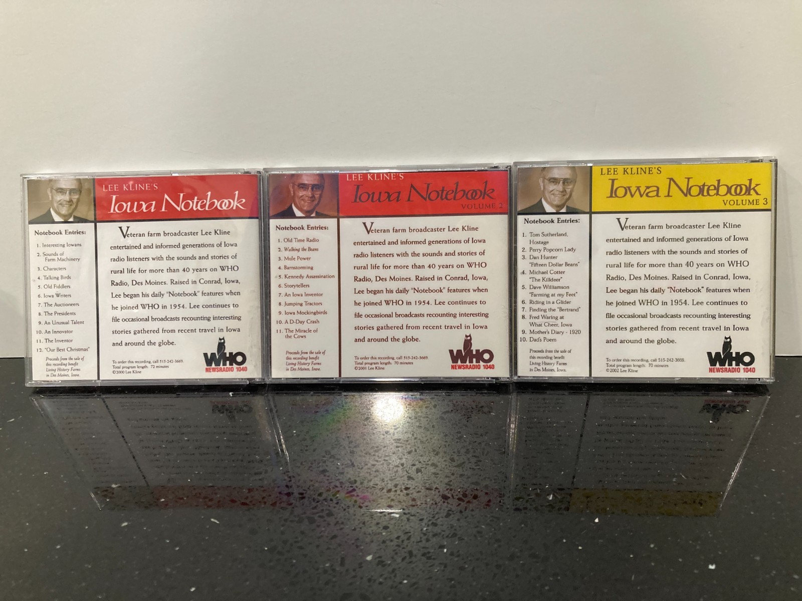 Set of 3 Lee Kline&rsquo;s Iowa Notebook CD&rsquo;s