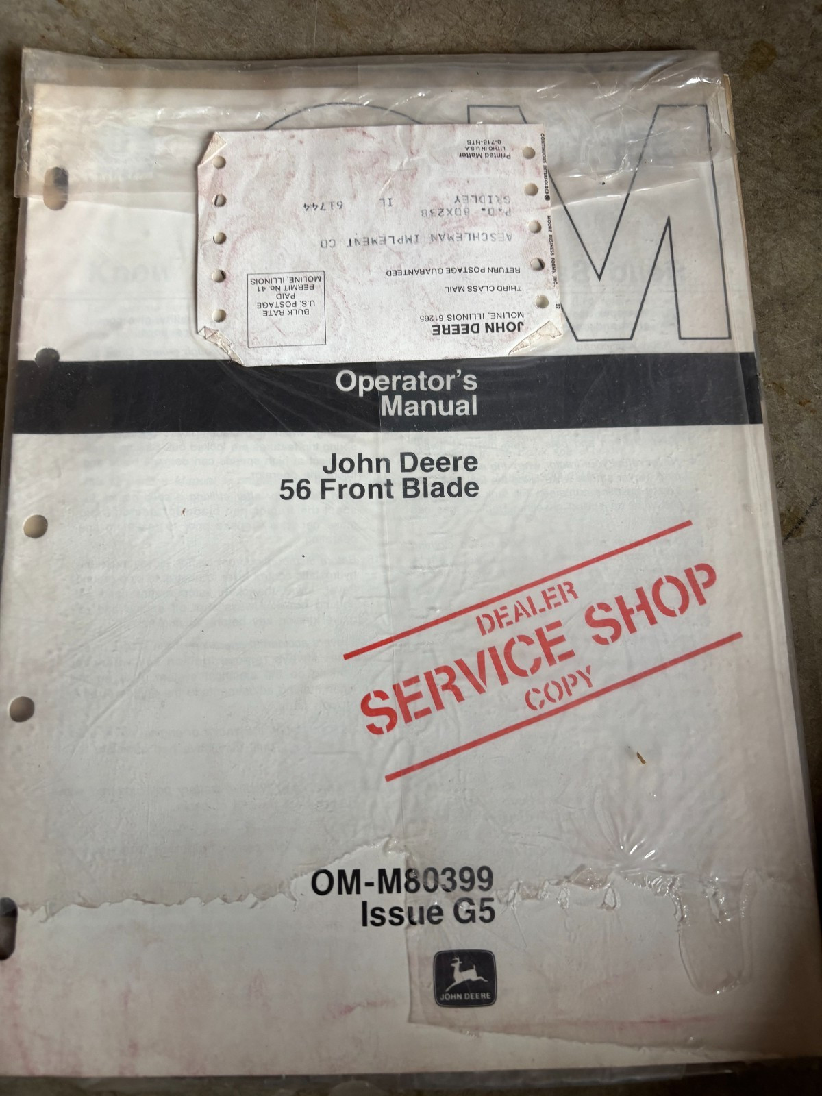 John Deere 56 Front Blade Operator&rsquo;s Manual AMIL26 no4