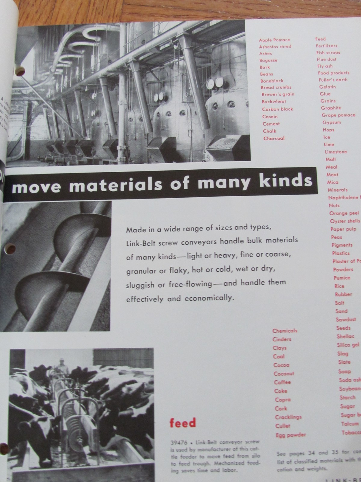 1969 CATALOG LINK BELT SCREW CONVEYORS AND FEEDERS DEALER DECATUR IL