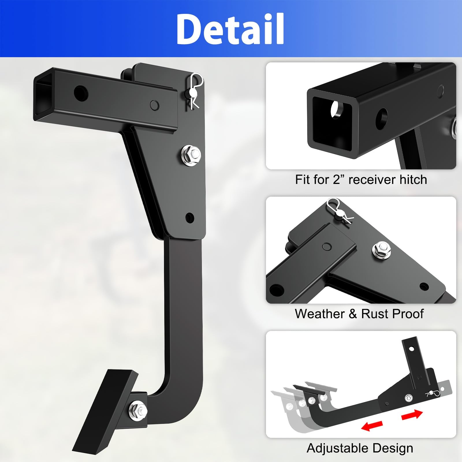 Hitch Mounted Ripper for ATV/UTV Tractor Lawn Mower Fit 2&Prime; Receiver 3 Point H…