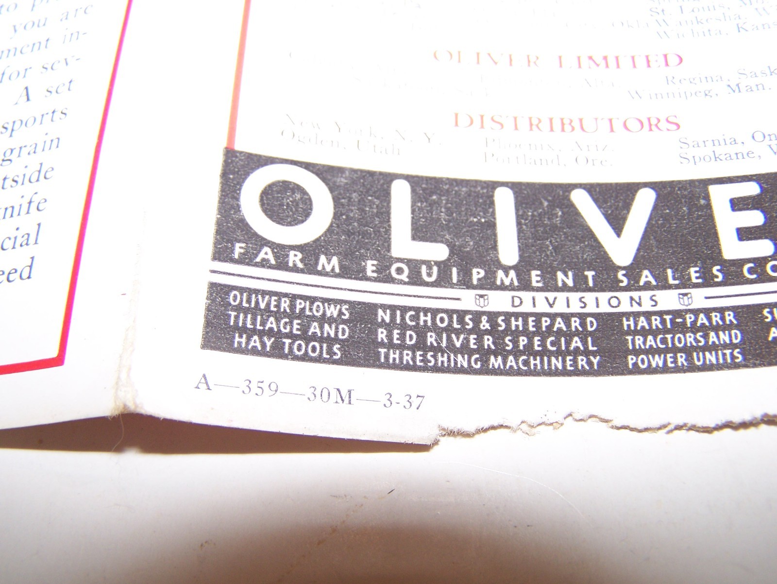 OLIVER COCKSHUTT Tractor Grain Binder #2 Sales Brochure Pamphlet Hit Miss Engine