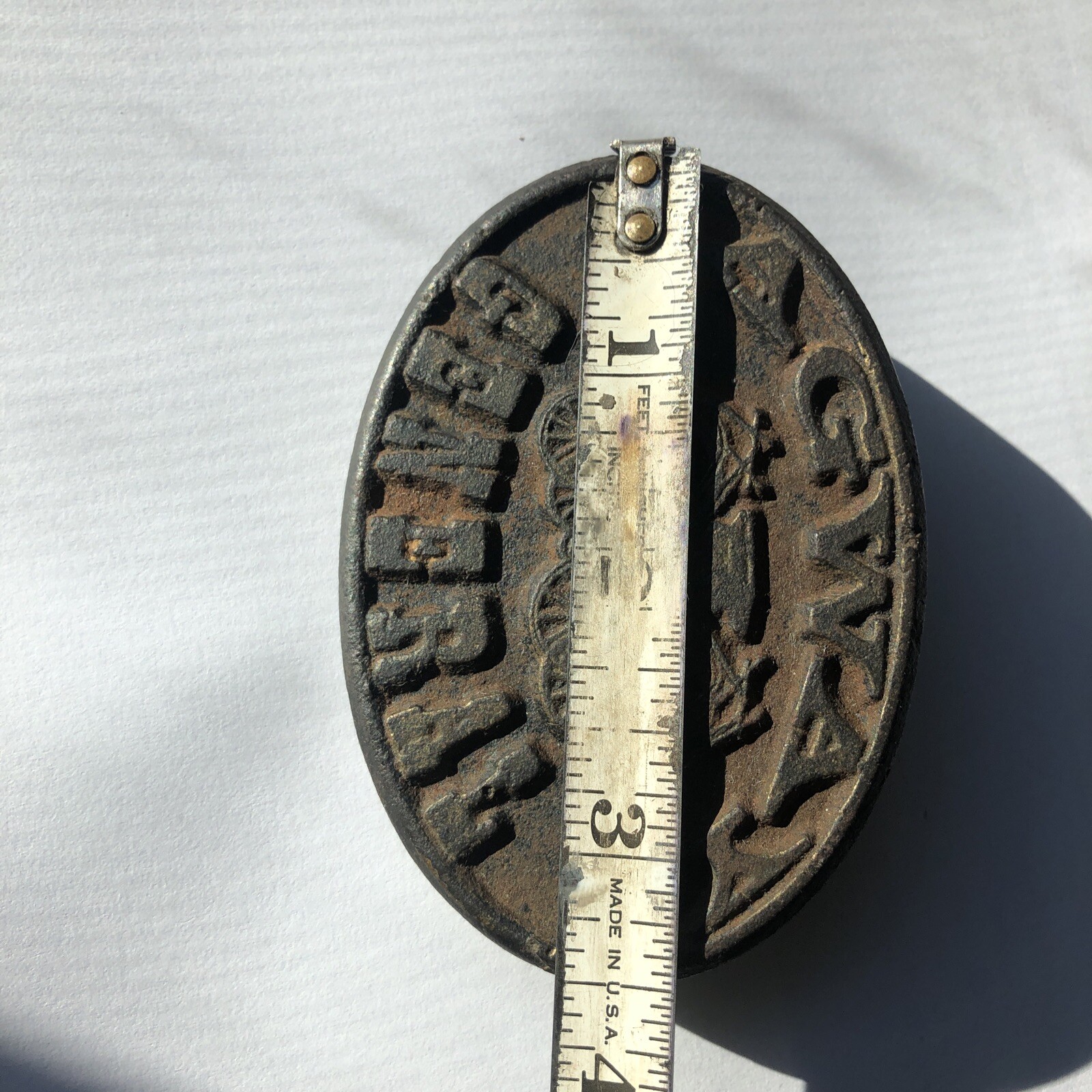 CAST IRON AGWAY GENERAL ANTIQUE FARM EQUIPMENT ADVERTISING PAPERWEIGHT