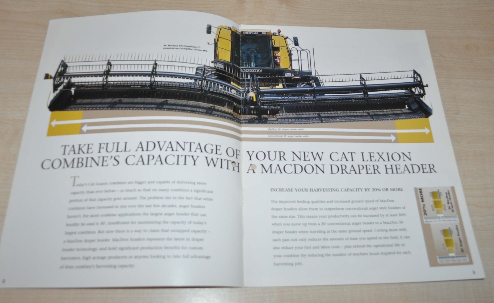 MacDon Draper Headers Combine Harvester Tractor Brochure Prospekt