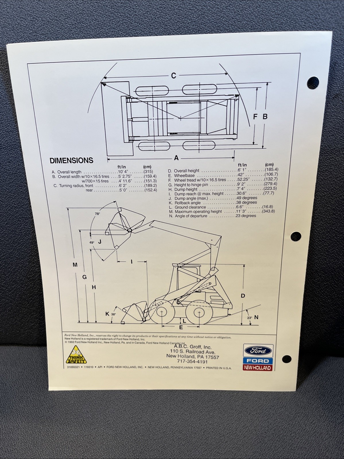 New Holland L-553 L-555 Skid Steer Sales Brochure