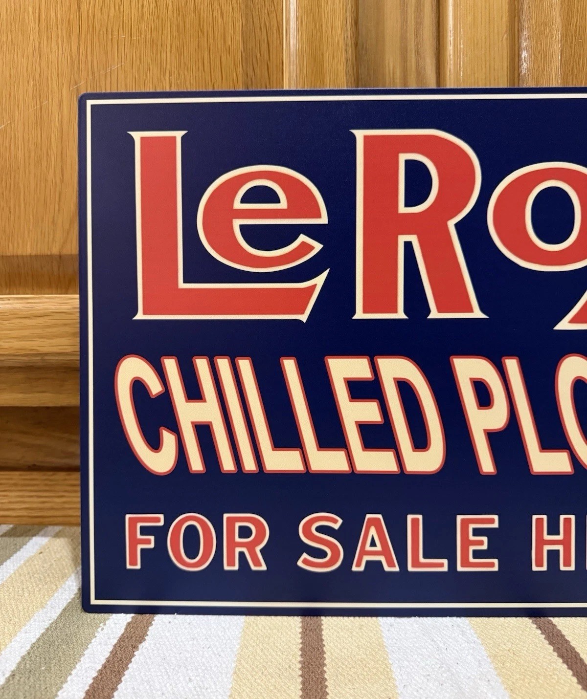 Le Roy Chilled Plows Sold Here Farm Tractor Vintage Style Wall Decor