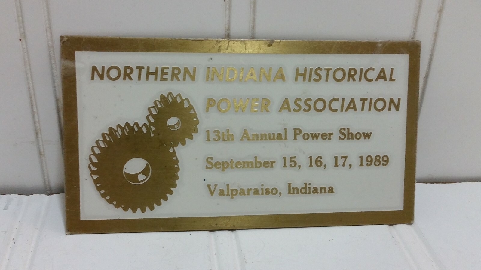 Power & Antique Engine Show EXHIBITOR PLAQUE Lot Exibits Tractor Machinery Brass