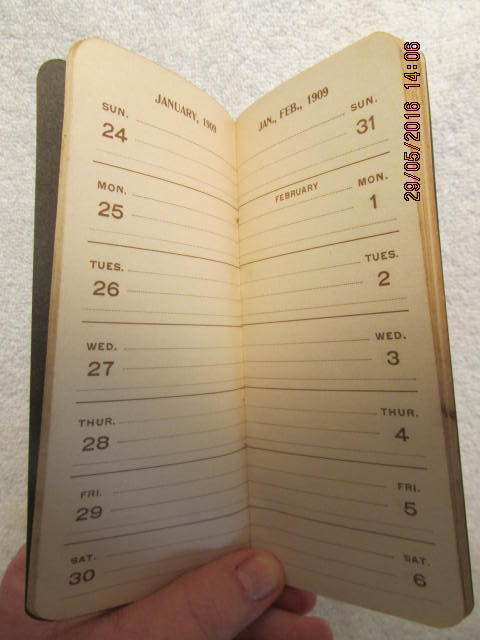1909 Memo Book & Calendar S.M. Hess & Brother Fertilizer Philadelphia No Writing