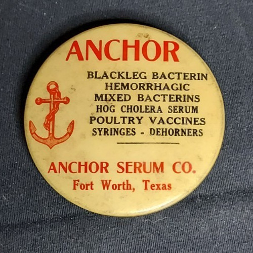 Old Sharpening Stone Anchor Serum Co Fort Worth Veterinary Vaccine Hog Cholera