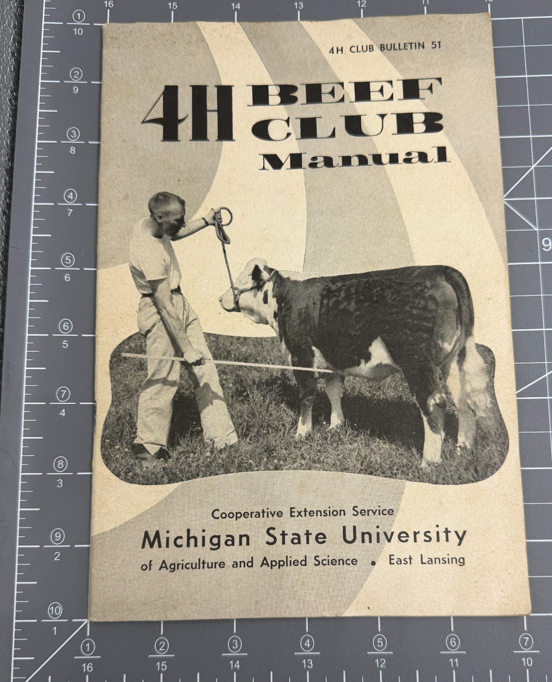 Vintage Sept. 1955 Pamphlet 4-H Beef Club Manual Michigan State University MSU