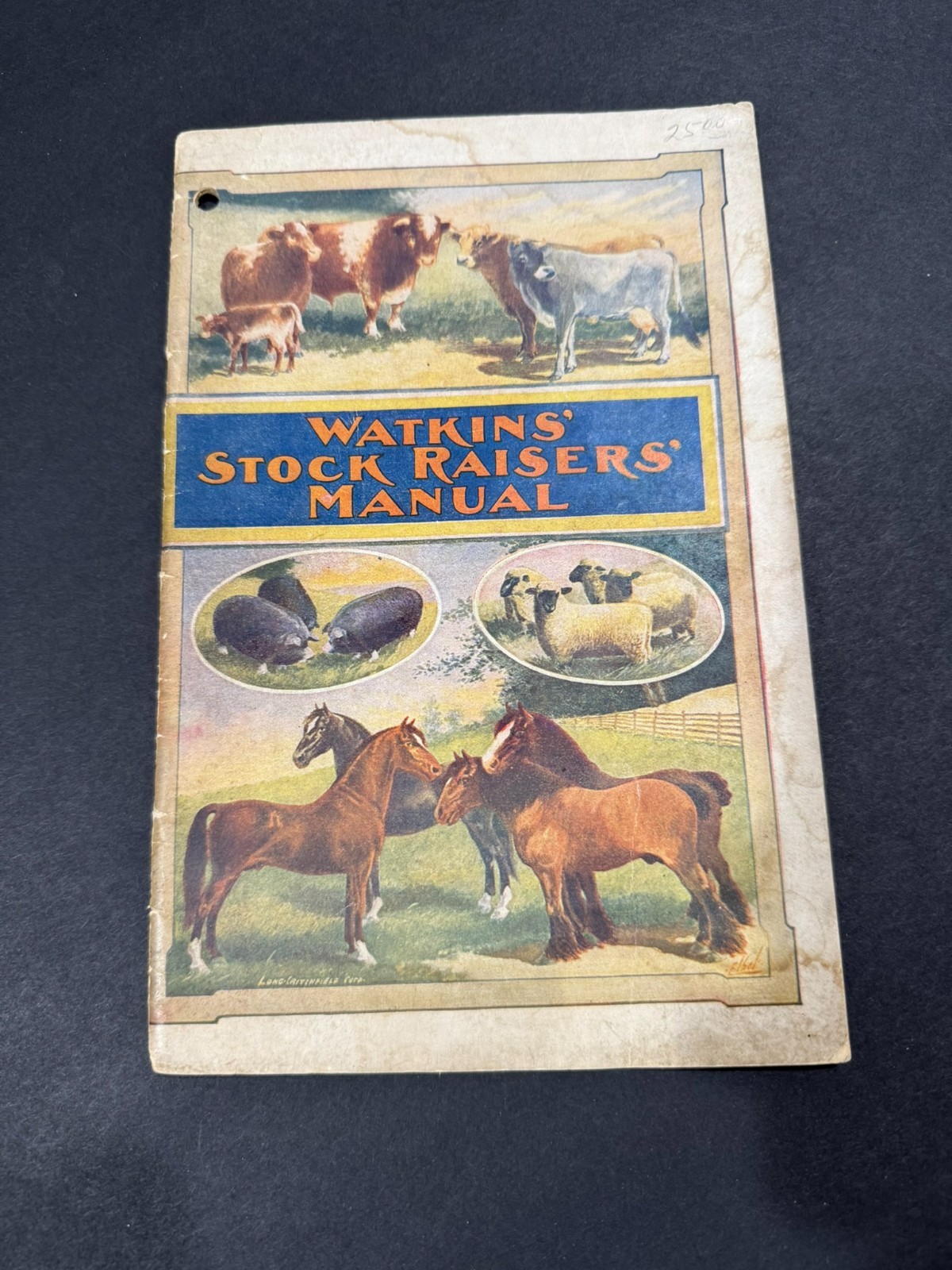Vintage Watkins Stock Raisers Manual Farming Brochure