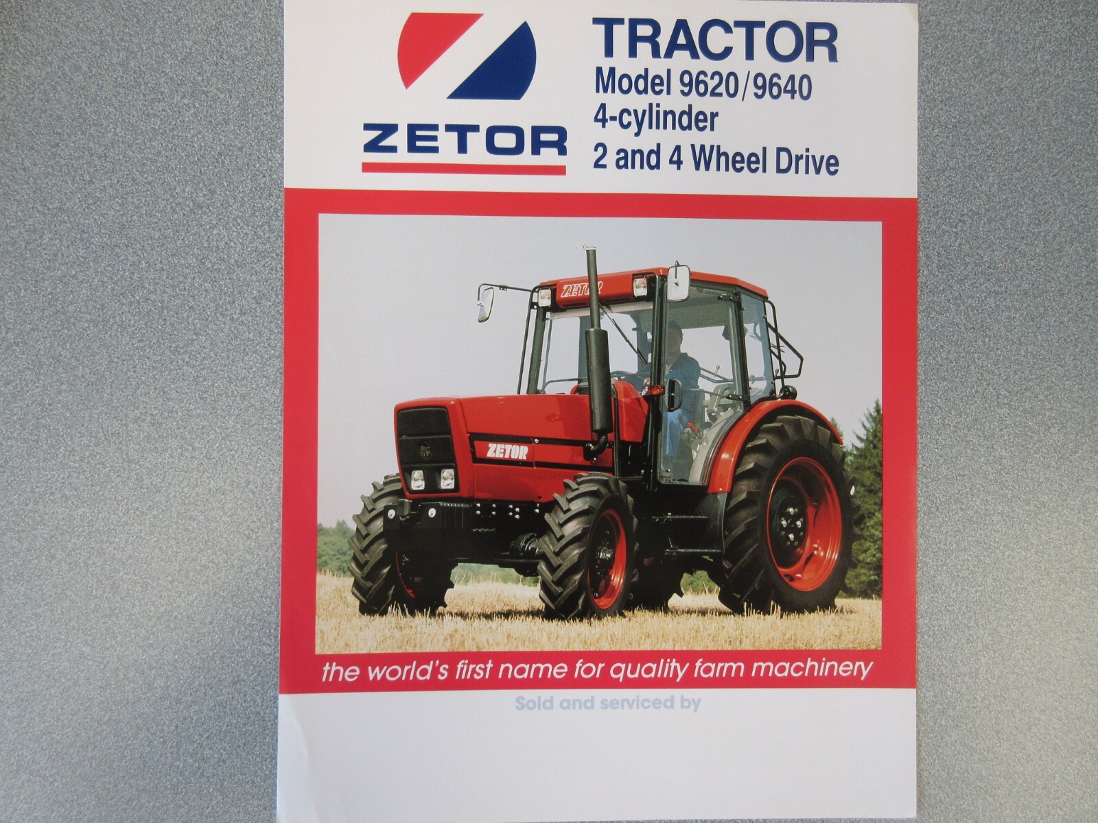 Zetor 9620 & 9640 Tractor Brochure 2 Page