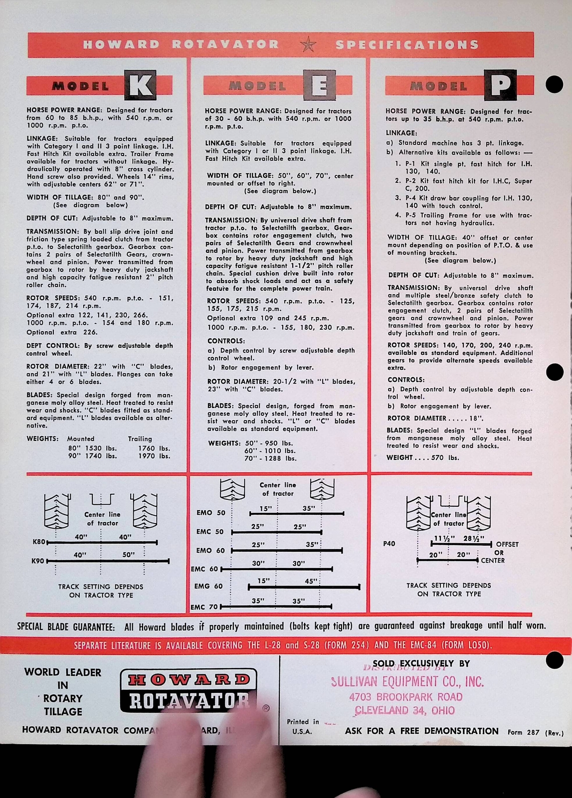 Vintage Farm Brochure Howard Rotavator Unmatched Tillage and Cultivation Tools