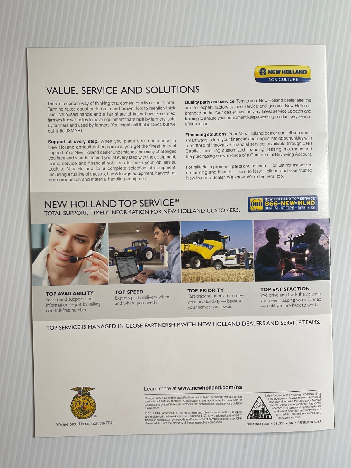 New Holland TS6 Series Tractors Sales Brochure *Showroom Book* (90 to 115 PTO)