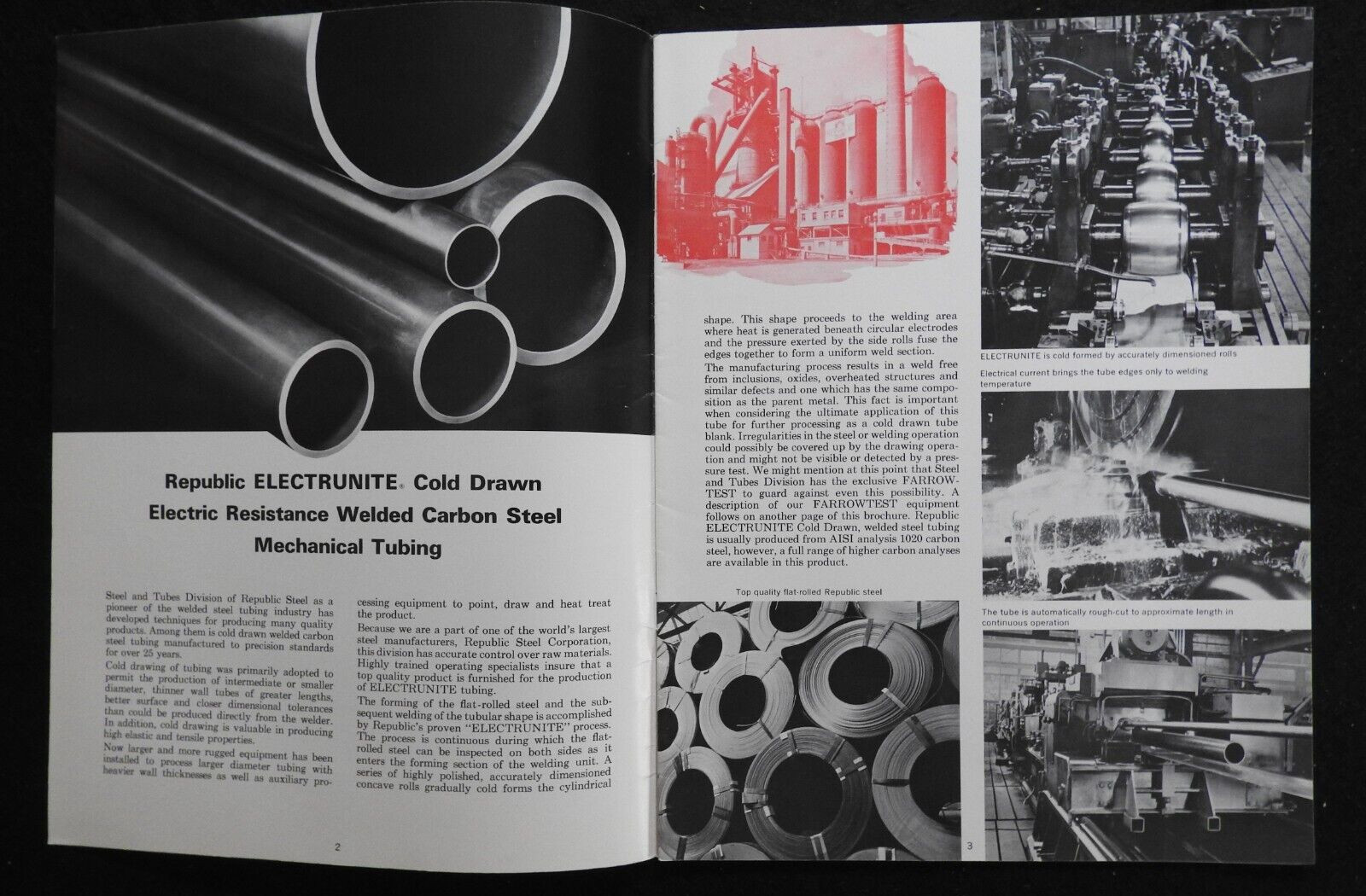 1961-67 Republic Steel Electrunite Steel Tubing Engineering Catalogs Sign Letter